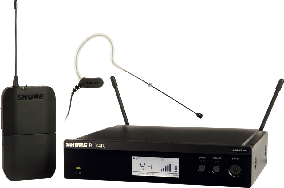Shure Blx14re Rackable Tour D Oreille Mx153  Bande M17 - Wireless Headset-Mikrofon - Main picture