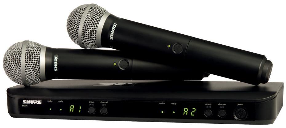 Wireless handmikrofon Shure BLX288E-PG58-M17