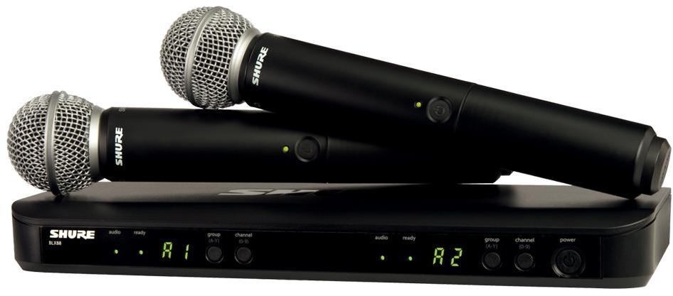 Wireless handmikrofon Shure BLX288E-SM58-M17