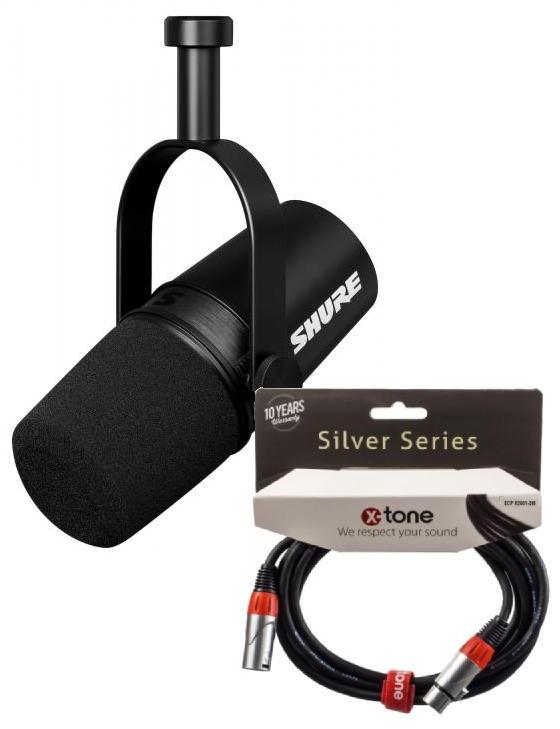 Mikrofon set mit ständer Shure MV7X + Xlr Xlr 3 m offert