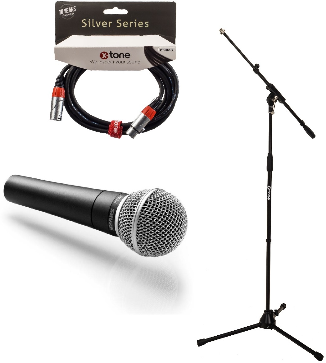 Shure Sm58 + Pied Perche X-tone  + CÂble Xlr 3m - Mikrofon Set mit Ständer - Main picture