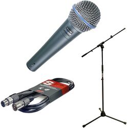 Mikrofon set mit ständer Shure BETA58 + K&M 25400 + X-TONE ECPX1004