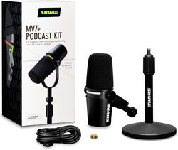 Mikrofon set mit ständer Shure MV7+-K-BNDL
