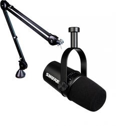 Mikrofon set mit ständer Shure MV7-K +  PSA1 Rode