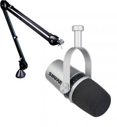 Mikrofon set mit ständer Shure MV7-S + Rode PSA1