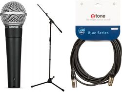 Mikrofon set mit ständer Shure SM58-LCE+  (XH 6001)  + XLR(M) / XLR(F) 6M