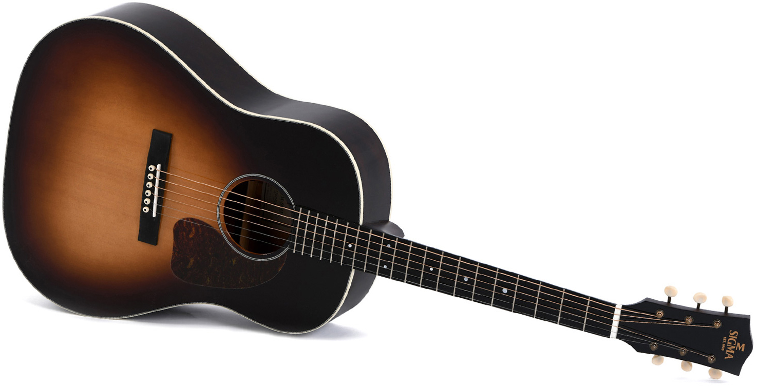 Sigma Jm-sg45 Dreadnought Epicea Acajou Mic - Sunburst - Westerngitarre & electro - Variation 2