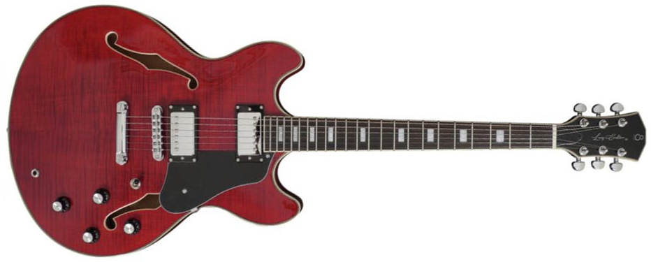 Sire Larry Carlton H7 Signature 2h Ht Eb - See Through Red - Semi-Hollow E-Gitarre - Main picture
