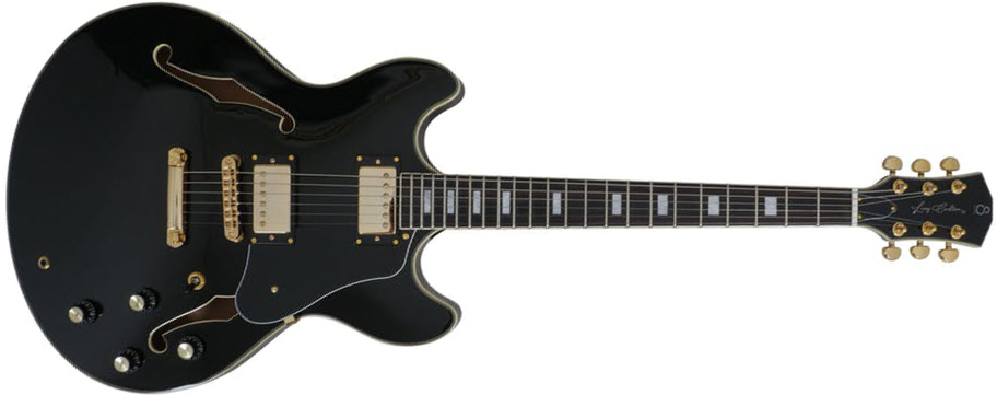 Sire Larry Carlton H7 Signature Ht Hh Eb - Black - Semi-Hollow E-Gitarre - Main picture