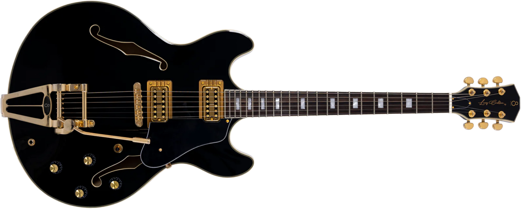 Sire Larry Carlton H7t Signature 2h Trem Eb - Black - Semi-Hollow E-Gitarre - Main picture