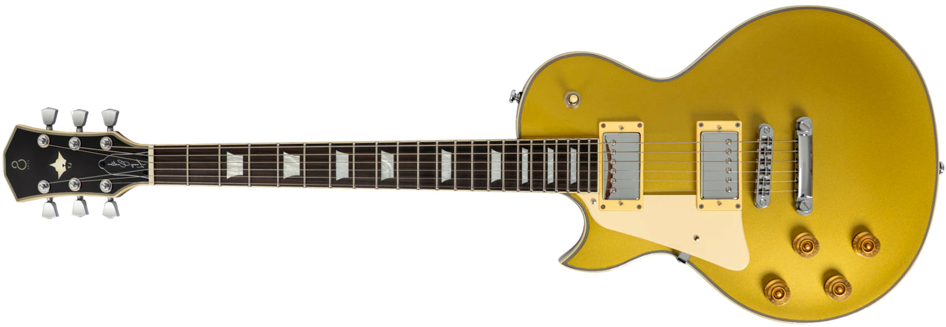 Sire Larry Carlton L7 Lh Gaucher New Gen 2h Ht Eb - Metallic Gold - Single-Cut-E-Gitarre - Main picture