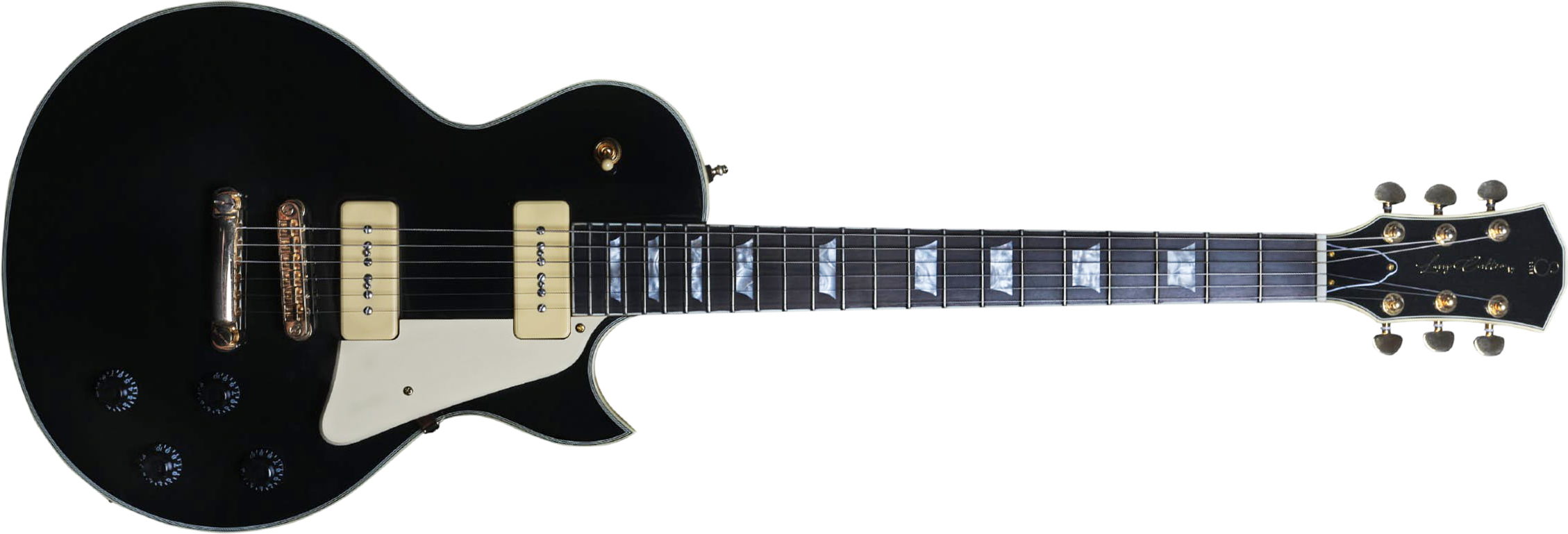 Sire Larry Carlton L7v Signature 2s P90 Ht Eb - Black - Single-Cut-E-Gitarre - Main picture