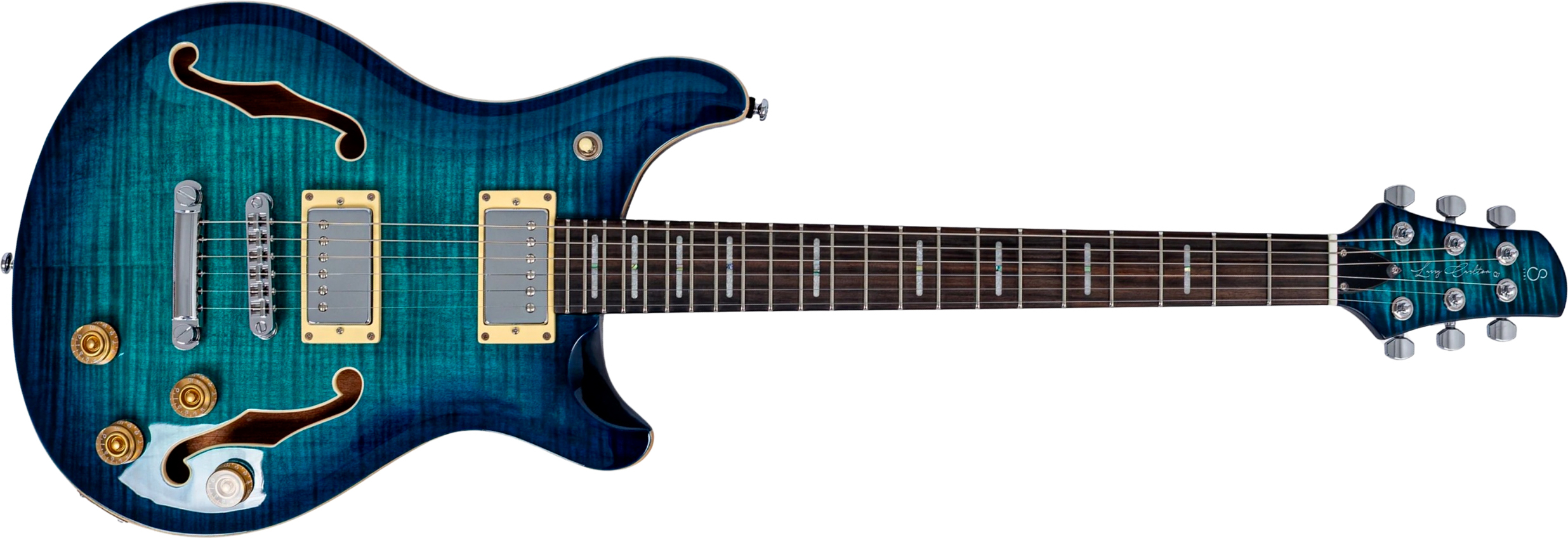 Sire Larry Carlton Q7 2h Ht Eb - Transparent Blue - Semi-Hollow E-Gitarre - Main picture