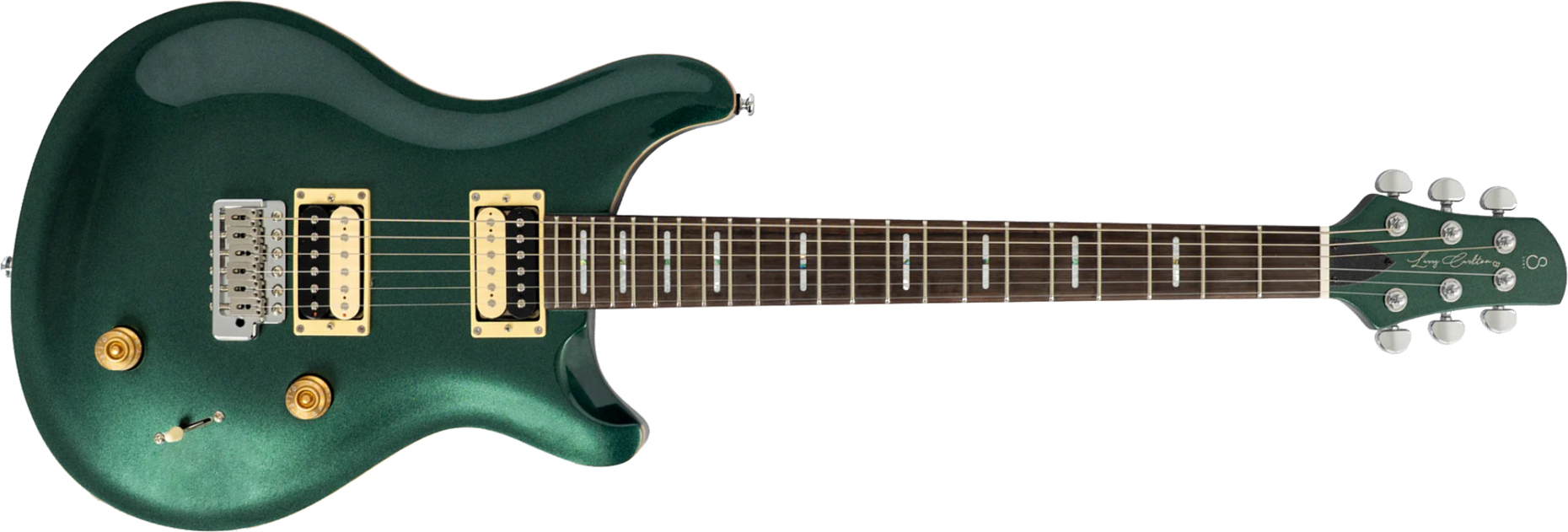 Sire Larry Carlton Q7 2h Trem Eb - Metallic Green - Double Cut E-Gitarre - Main picture