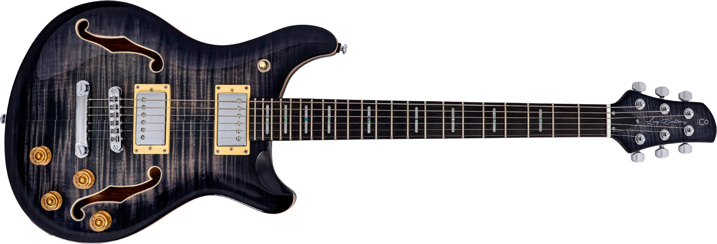 Sire Larry Carlton Q7 Hollow 2h Ht Eb - Transparent Black - Semi-Hollow E-Gitarre - Main picture