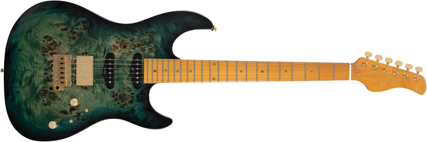 Sire Larry Carlton S10 Hss Trem Mn - Transparent Green - E-Gitarre in Str-Form - Main picture
