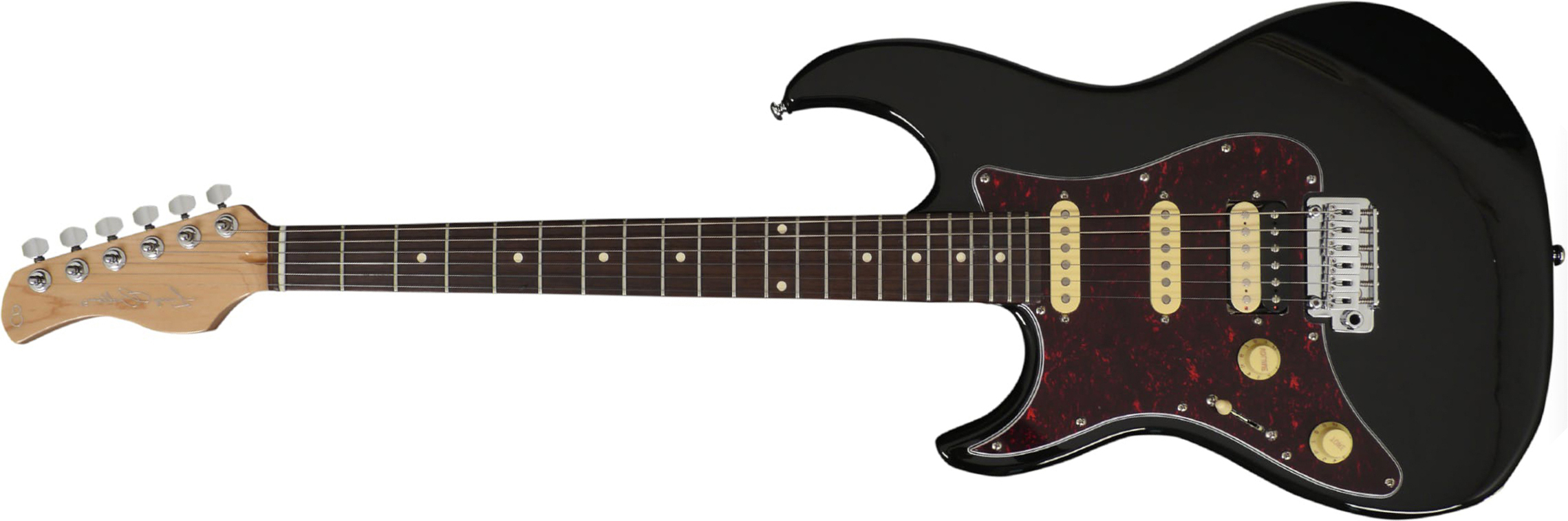 Sire Larry Carlton S3 Lh Signature Gaucher Hss Trem Rw - Black - E-Gitarre für Linkshänder - Main picture