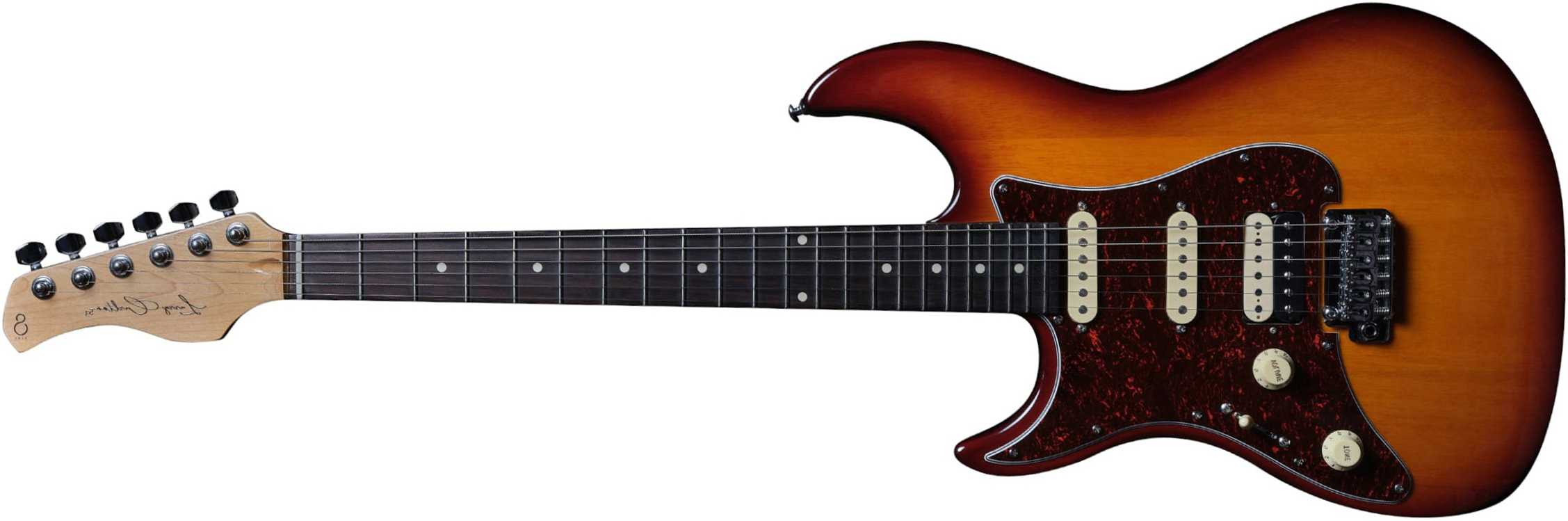 Sire Larry Carlton S3 Lh Signature Gaucher Hss Trem Rw - Tobacco Sunburst - E-Gitarre für Linkshänder - Main picture