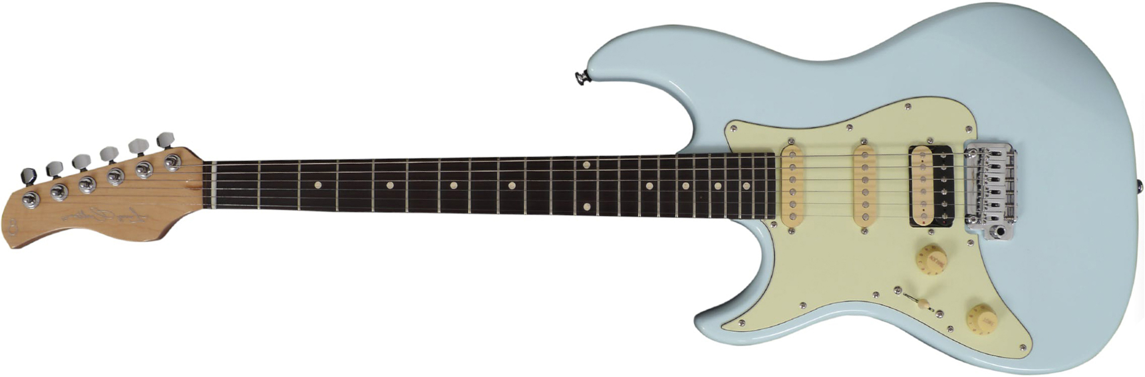 Sire Larry Carlton S3 Lh Signature Gaucher Hss Trem Rw - Sonic Blue - E-Gitarre für Linkshänder - Main picture