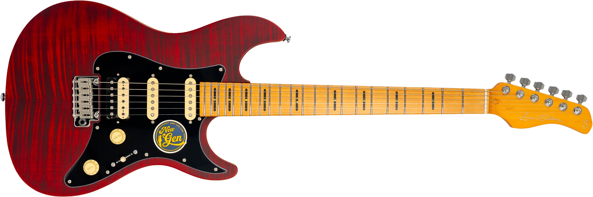 Sire Larry Carlton S7 Fm New Gen Hss Trem Mn - See Through Red - E-Gitarre in Str-Form - Main picture