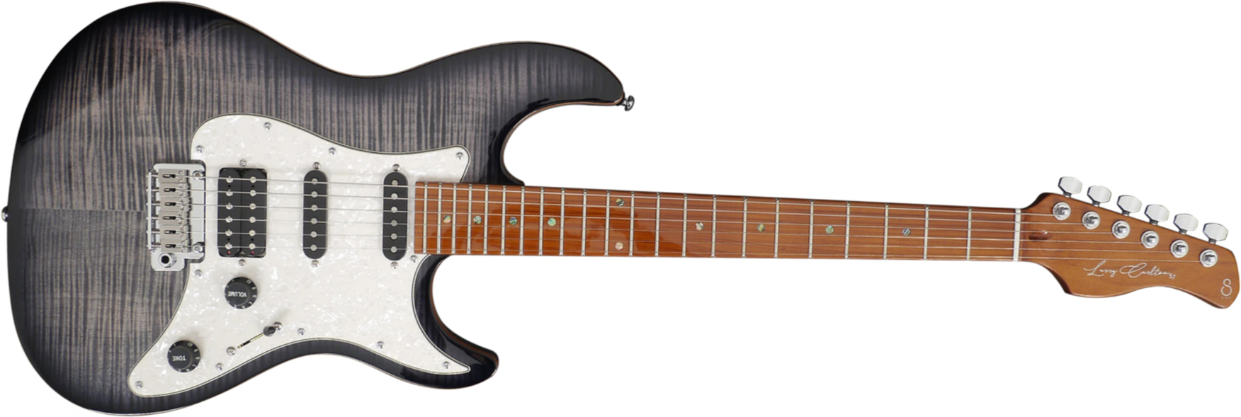 Sire Larry Carlton S7 Fm Signature Hss Trem Mn - Trans Black - E-Gitarre in Str-Form - Main picture