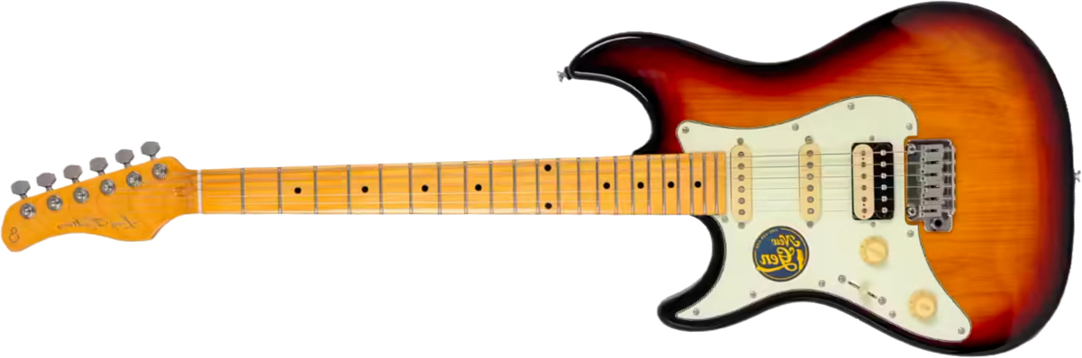 Sire Larry Carlton S7 Hss Lh Gaucher New Gen Trem Mn - 3 Tone Sunburst - E-Gitarre in Str-Form - Main picture