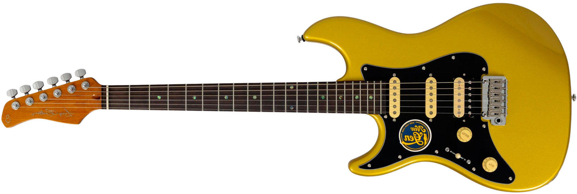 Sire Larry Carlton S7 Hss Lh Gaucher New Gen Trem Rw - Metallic Gold - E-Gitarre in Str-Form - Main picture