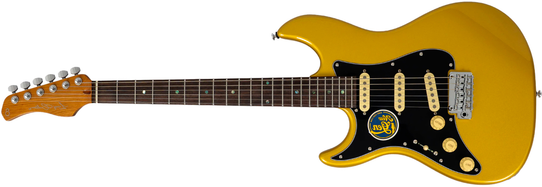 Sire Larry Carlton S7 Lh Gaucher New Gen 3s Trem Rw - Metallic Gold - E-Gitarre in Str-Form - Main picture