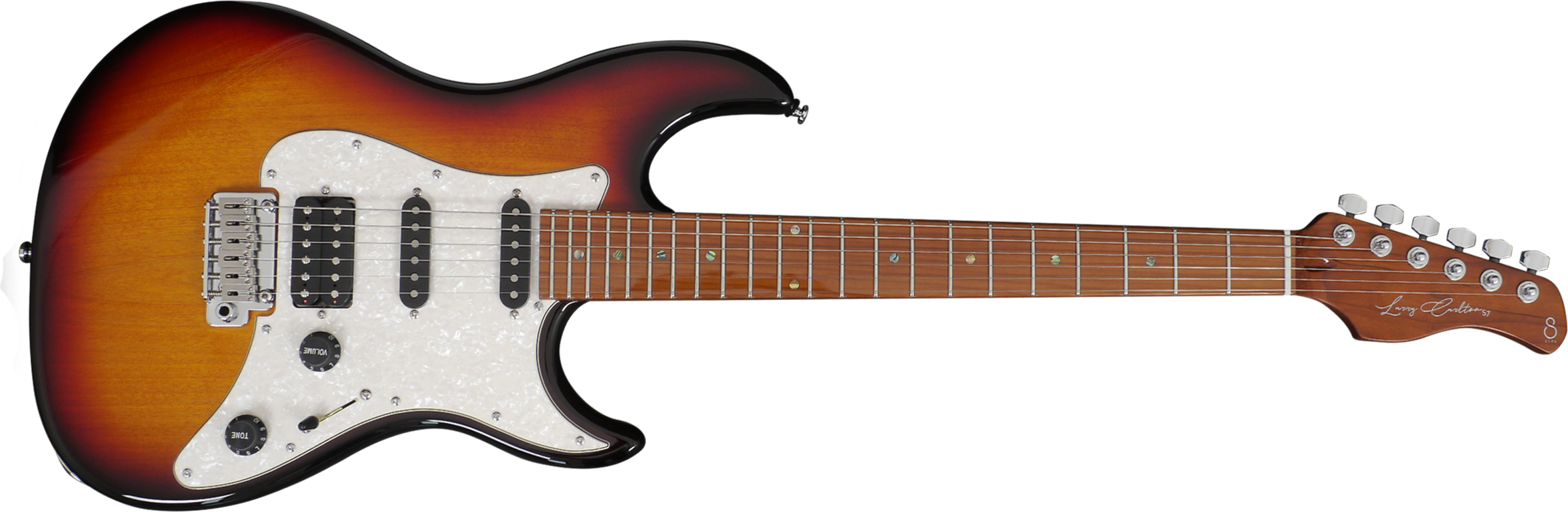 Sire Larry Carlton S7 Signature Hss Trem Eb - 3 Tone Sunburst - E-Gitarre in Str-Form - Main picture
