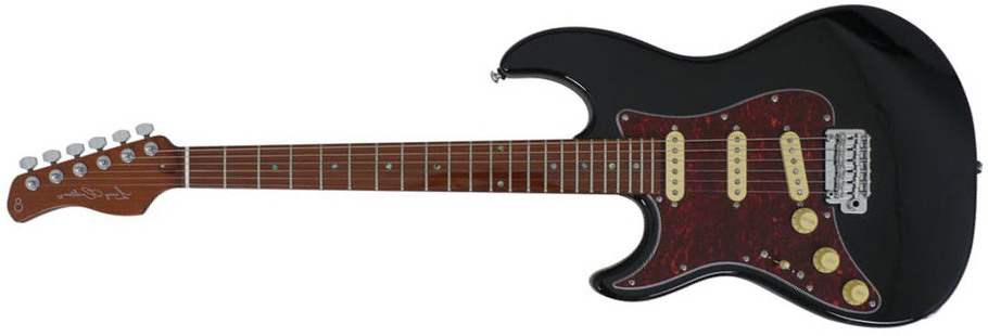 Sire Larry Carlton S7 Vintage Lh Signature Gaucher 3s Trem Mn - Black - E-Gitarre für Linkshänder - Main picture