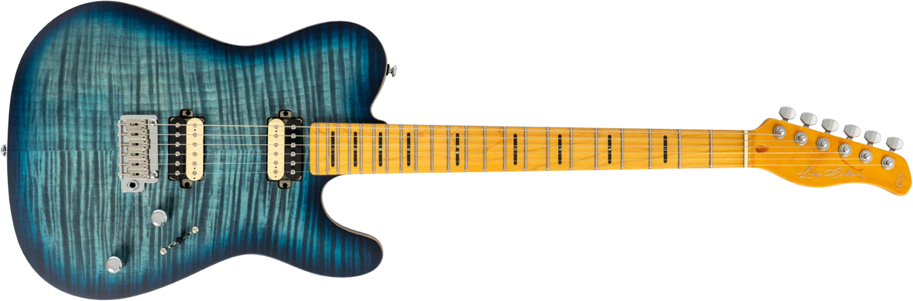 Sire Larry Carlton T7 Fm New Gen 2h Trem Mn - Transparent Blue - E-Gitarre in Teleform - Main picture
