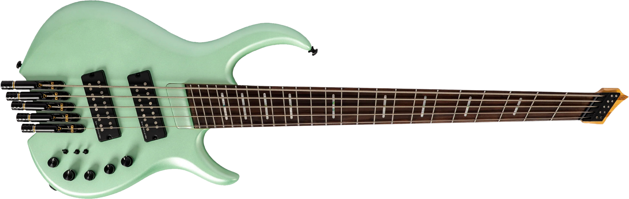 Sire Marcus Miller M6 Headless 5st Multiscale 5c Active Rw - Surf Green Metallic Satin - Solidbody E-bass - Main picture