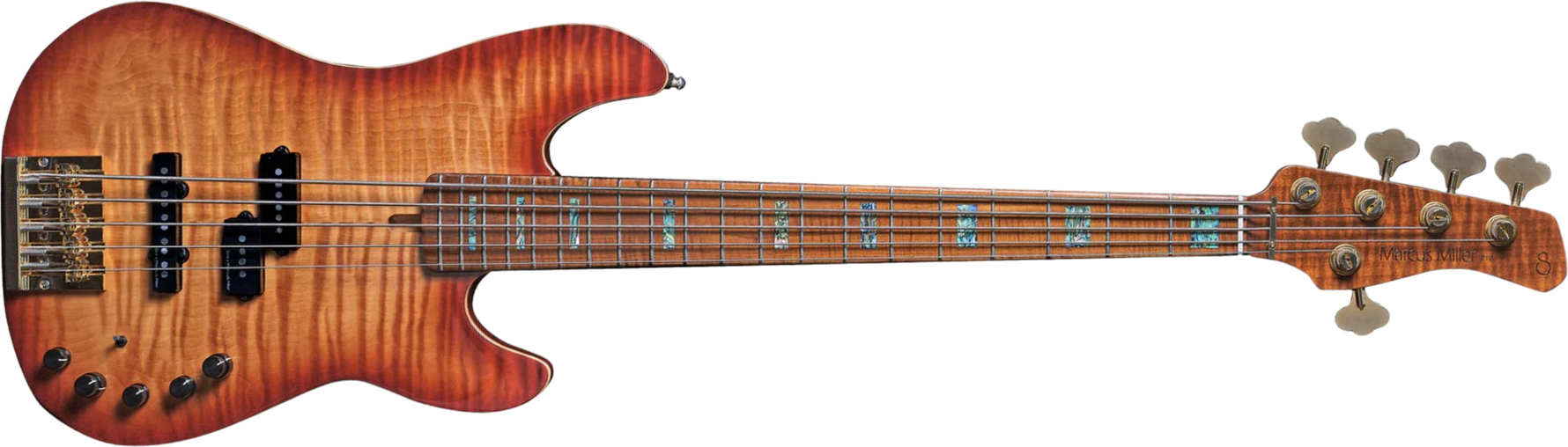 Sire Marcus Miller P10dx 5st 5c Active Mn - Tobacco Sunburst - Solidbody E-bass - Main picture