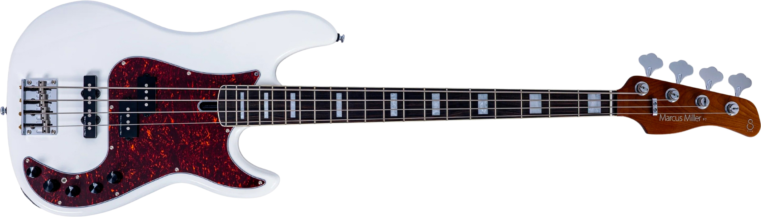 Sire Marcus Miller P7 New Gen 4st Fretless Active Eb - Antique White - Solidbody E-bass - Main picture