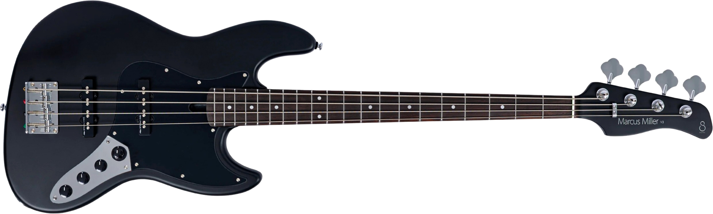 Sire Marcus Miller V3 New Gen 4st Active Rw - Black Satin - Solidbody E-bass - Main picture