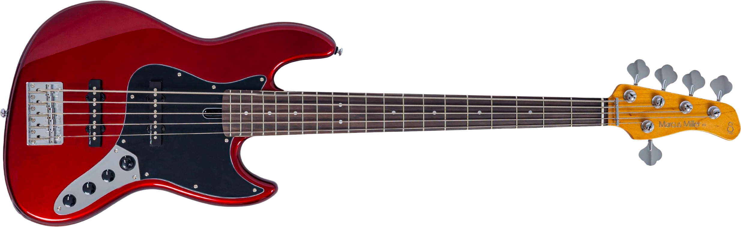 Sire Marcus Miller V3 New Gen 5st 5c Active Rw - Candy Apple Red - Solidbody E-bass - Main picture