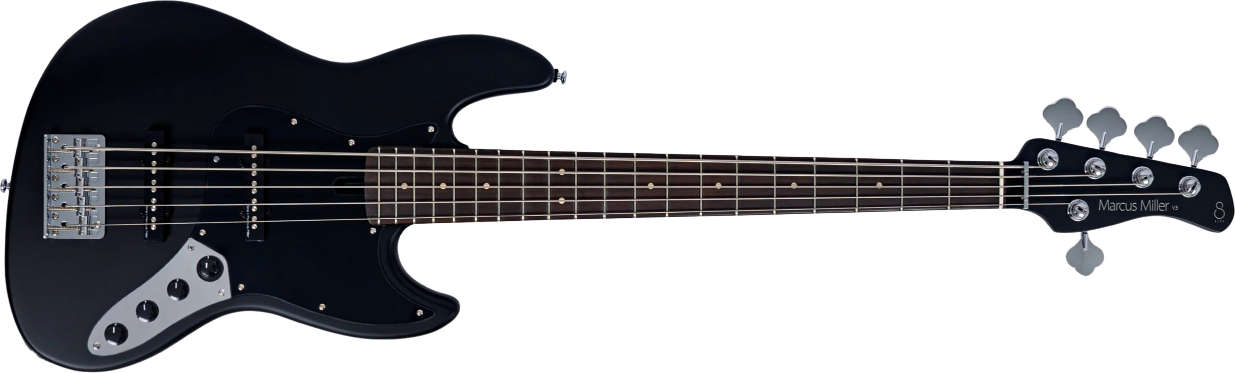 Sire Marcus Miller V3 New Gen 5st 5c Active Rw - Black Satin - Solidbody E-bass - Main picture