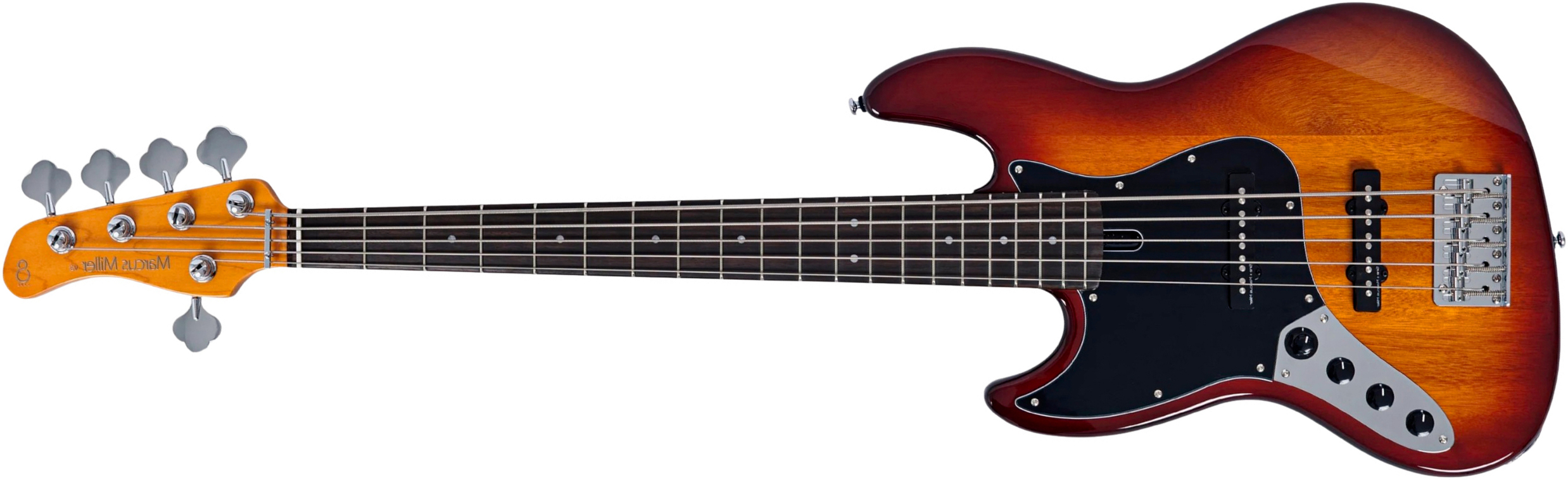Sire Marcus Miller V3 New Gen 5st Lh 5c Gaucher Active Rw - Tobacco Sunburst Satin - Solidbody E-bass - Main picture