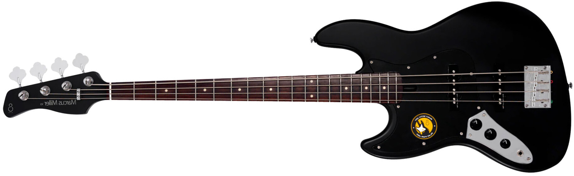 Sire Marcus Miller V3p 4st Lh Gaucher Rw - Black Satin - Solidbody E-bass - Main picture