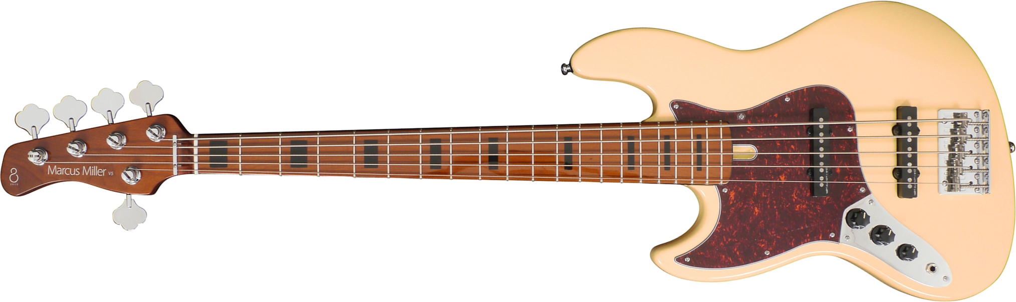 Sire Marcus Miller V5 5st Lh 5c Gaucher Mn - Vintage White - Solidbody E-bass - Main picture