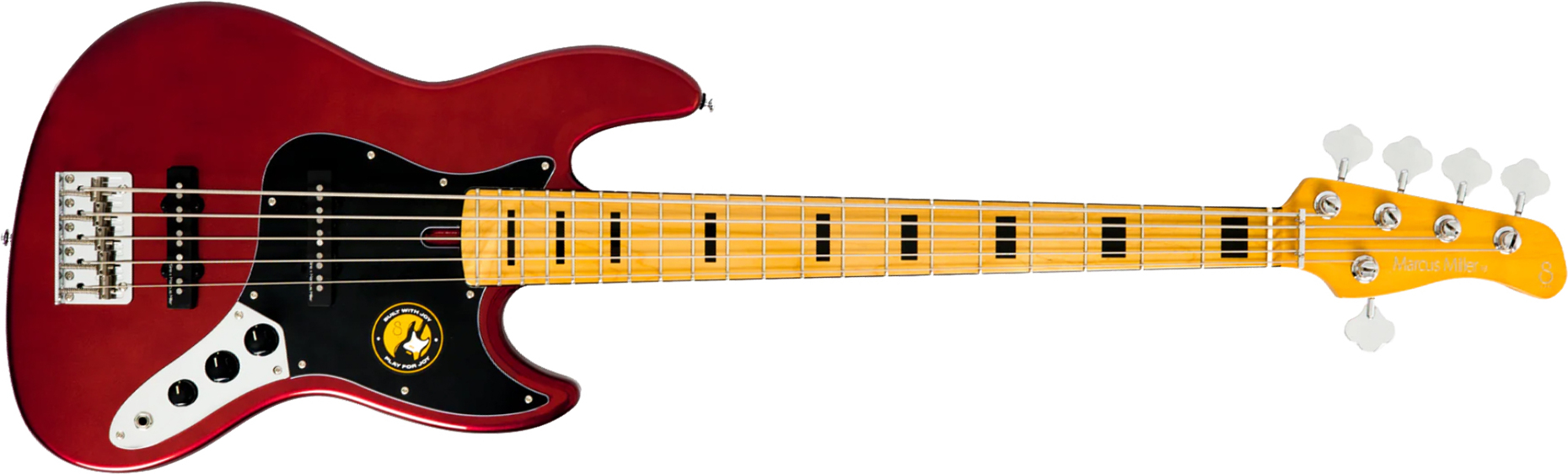 Sire Marcus Miller V5 Alder 5st 5c Mn - Candy Apple Red - Solidbody E-bass - Main picture