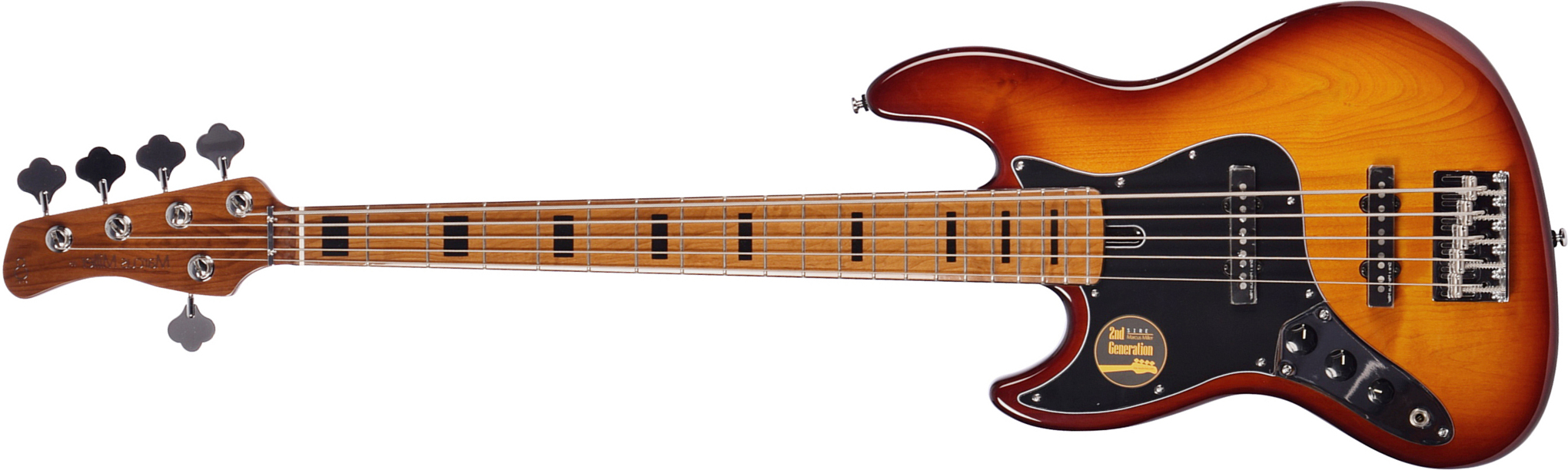 Sire Marcus Miller V5 Alder 5st Lh 5c Gaucher Mn - Tobacco Sunburst - Solidbody E-bass - Main picture