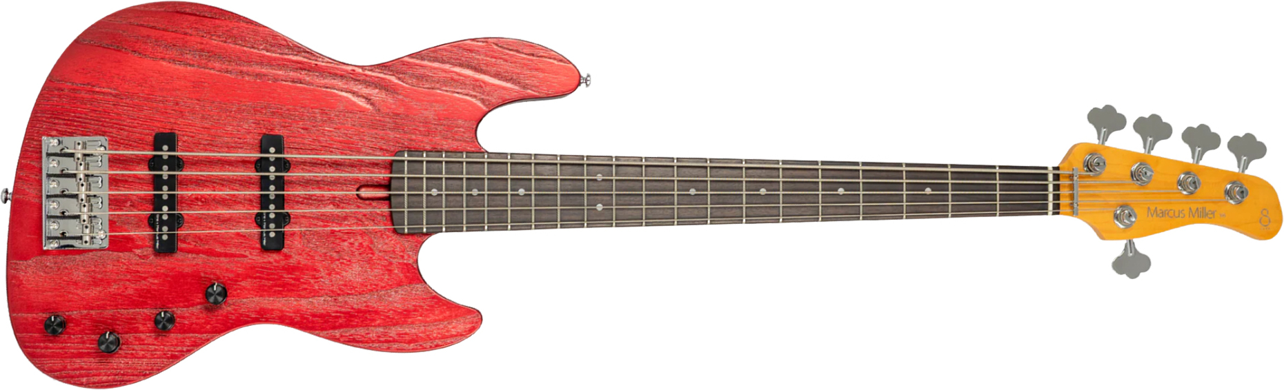 Sire Marcus Miller V6 5st 5c Active Rw - Candy Apple Red - Solidbody E-bass - Main picture