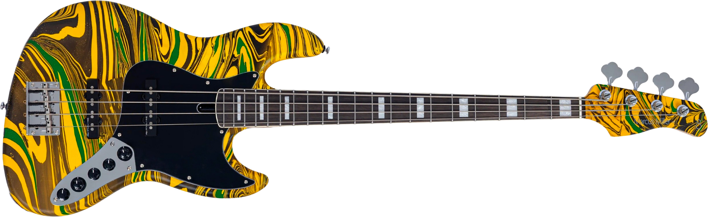 Sire Marcus Miller V7 Alder 2nd Gen 4st 4c Active Eb - Yellow Swirl - Solidbody E-bass - Main picture