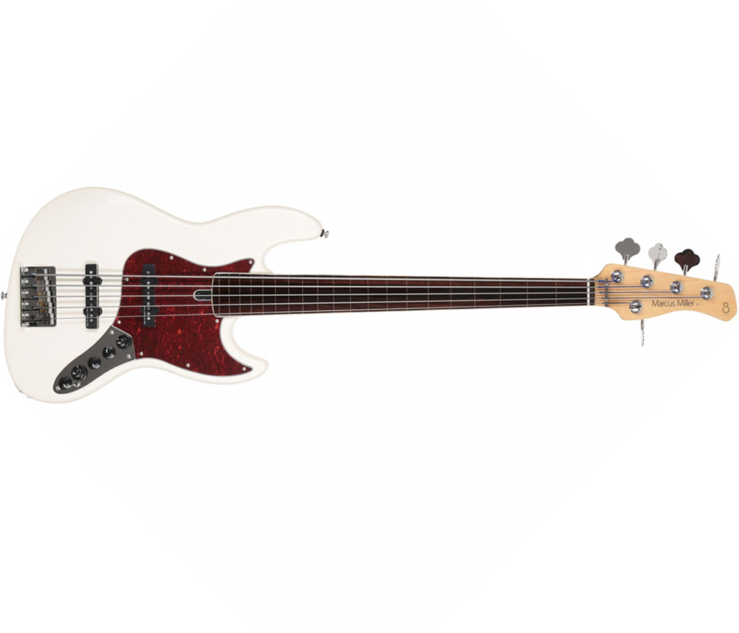 Sire Marcus Miller V7 Alder 5st Fl 2nd Gen. 5c Fretless Eb Sans Housse - Antique White - Solidbody E-bass - Main picture