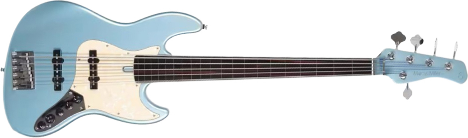 Sire Marcus Miller V7 Alder 5st Fl 2nd Gen. 5c Fretless Eb Sans Housse - Lake Placid Blue - Solidbody E-bass - Main picture