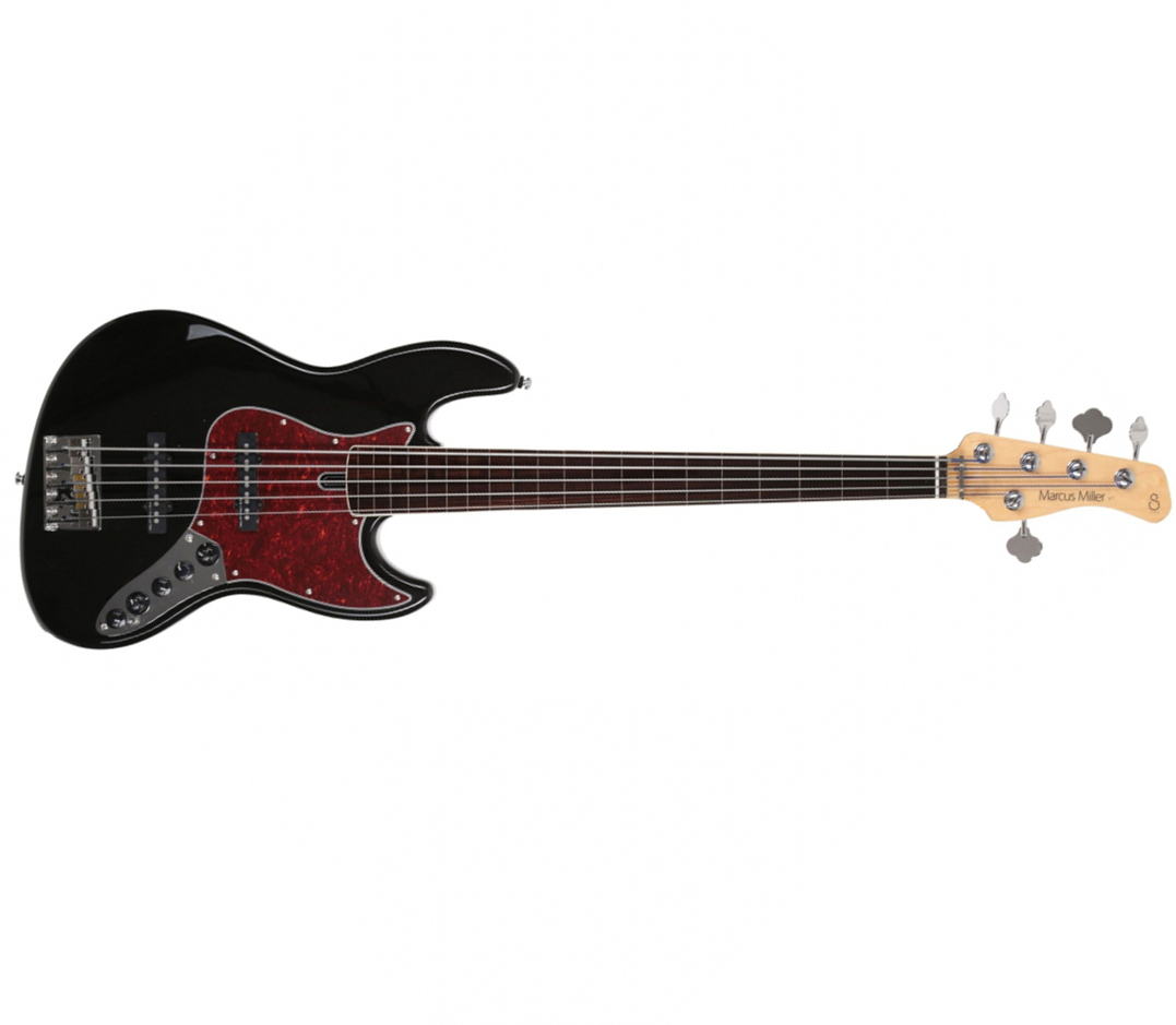 Sire Marcus Miller V7 Alder 5st Fretless 2nd Gen. 5c Eb Sans Housse - Black - Solidbody E-bass - Main picture