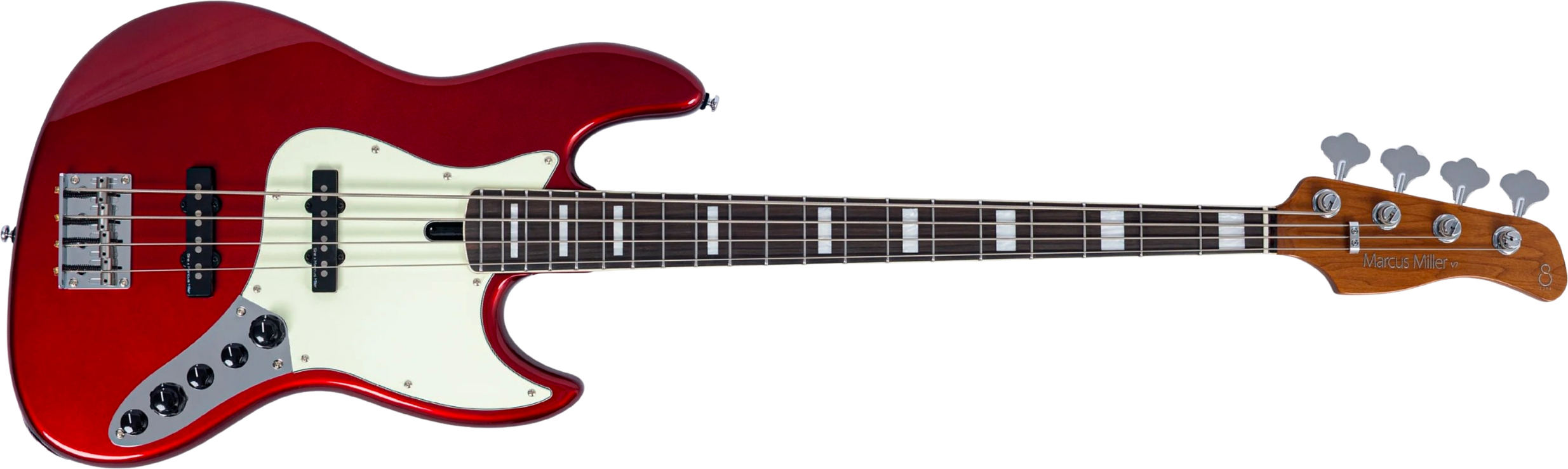Sire Marcus Miller V7 Alder New Gen 4st 4c Active Eb - Candy Apple Red - Solidbody E-bass - Main picture