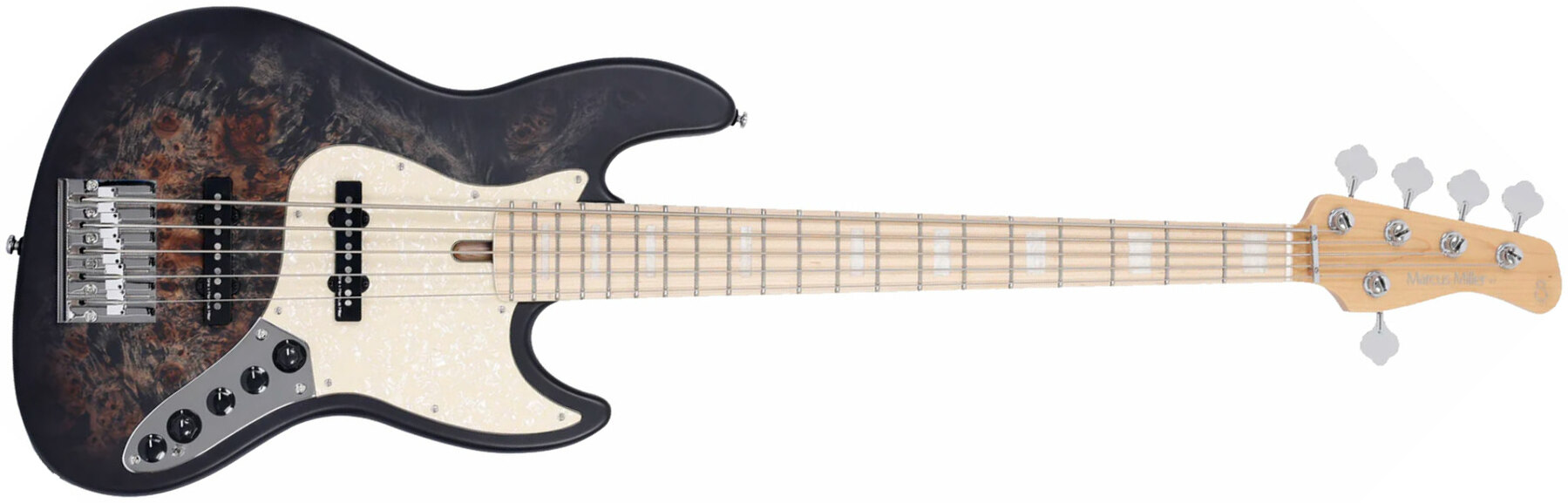 Sire Marcus Miller V7 Ash Reissue 5st 5c Active Mn - Transparent Black Satin - Solidbody E-bass - Main picture