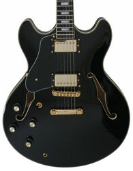Semi-hollow e-gitarre Sire Larry Carlton H7 LH - Black